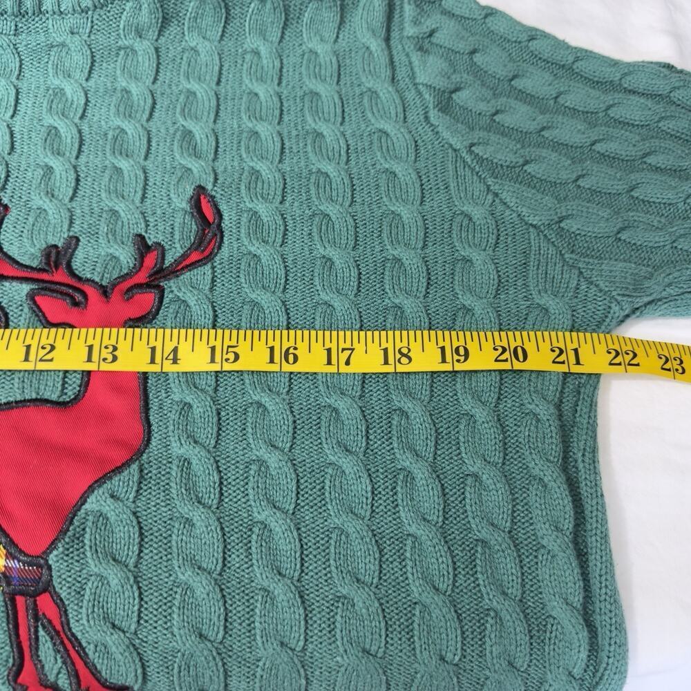 Spencers Unisex’s Cable Knit Christmas Reindeer Novelty Holiday Sweater Size M - Picture 10 of 11